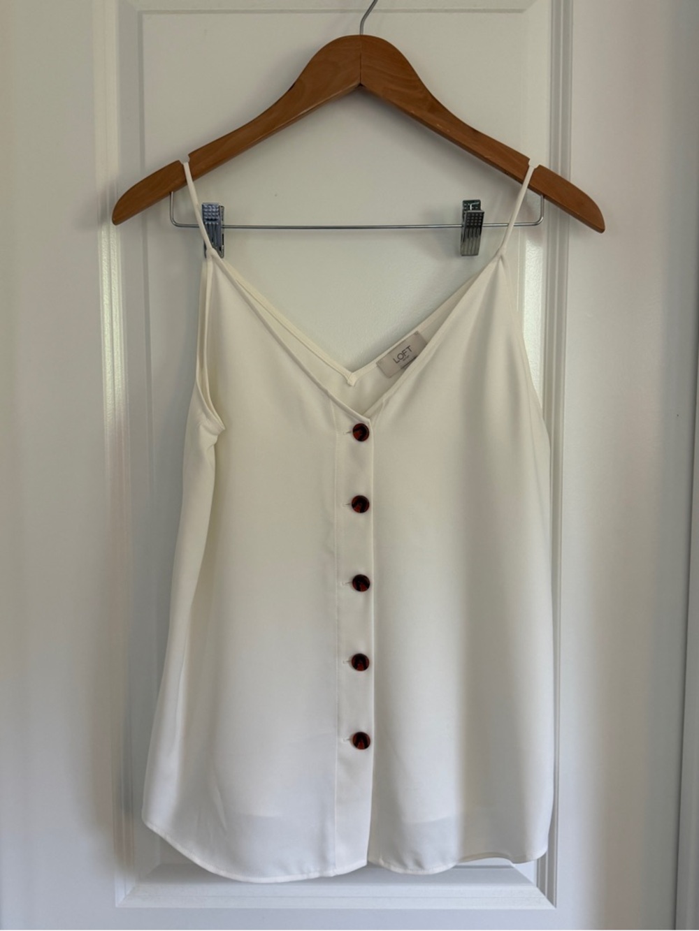Loft Outlet Spaghetti Strap Button Front Cami Top ~ Size Medium